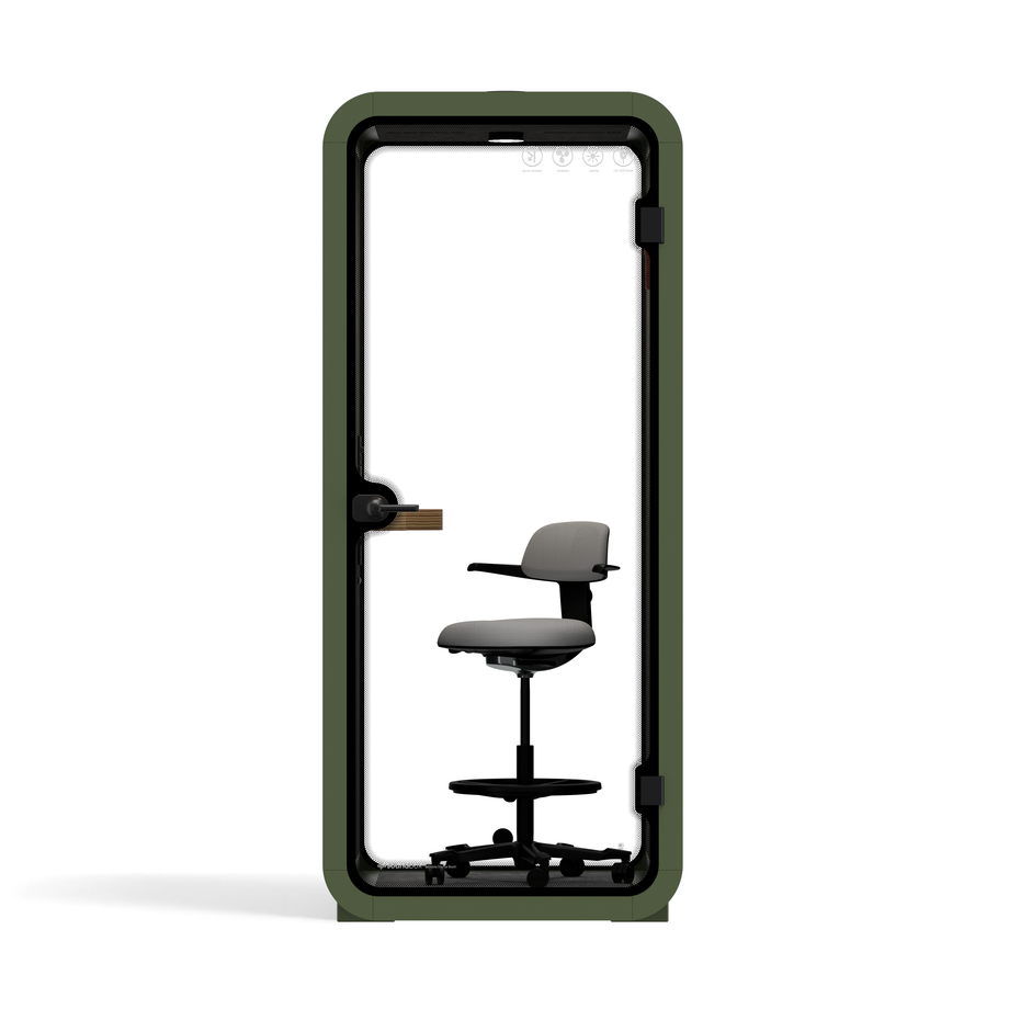 Kontorspod Quell Akustisk Green / With Furniture / Dark Grey