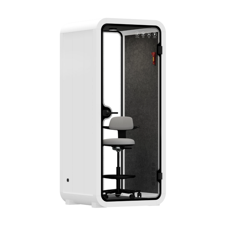 Office Pod Quell Akustický White / With Furniture / Dark Grey
