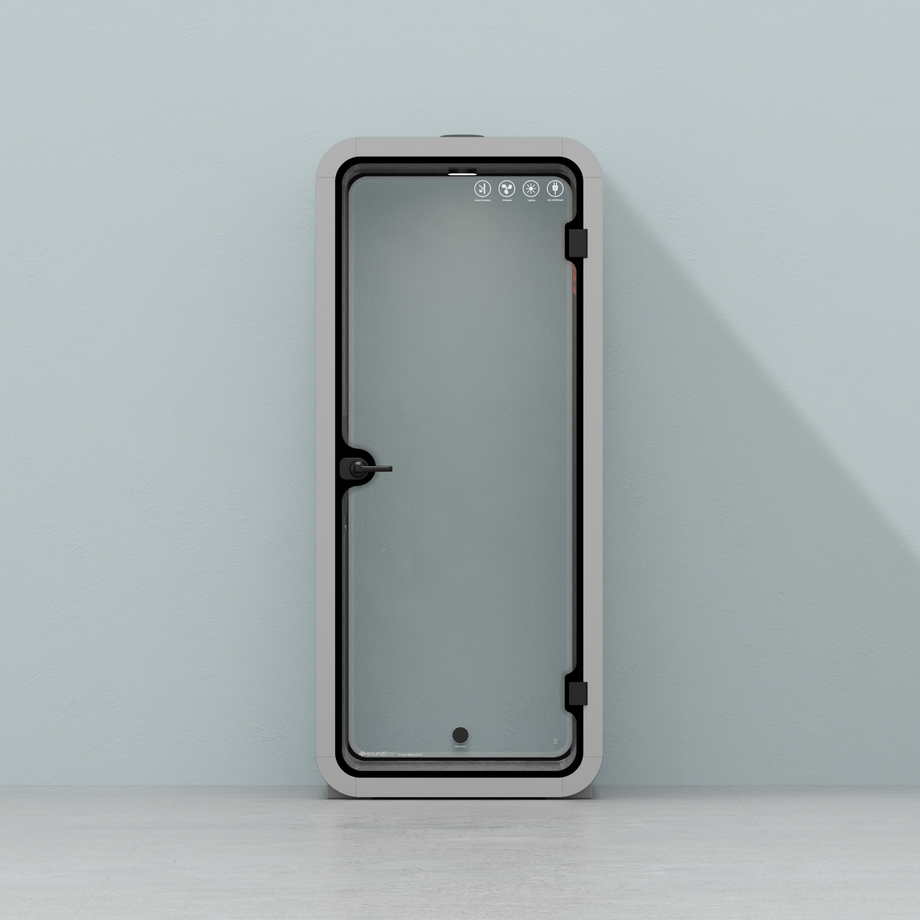 Kontorspod Quell Akustisk Light Grey / No Furniture / Dark Grey