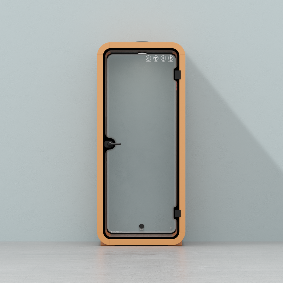 Kontorspod Quell Akustisk Orange / No Furniture / Dark Grey