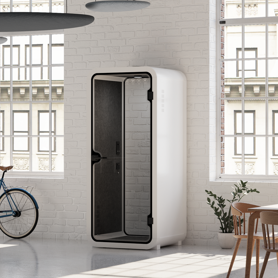 Kontorspod Quell Akustisk White / No Furniture / Dark Grey