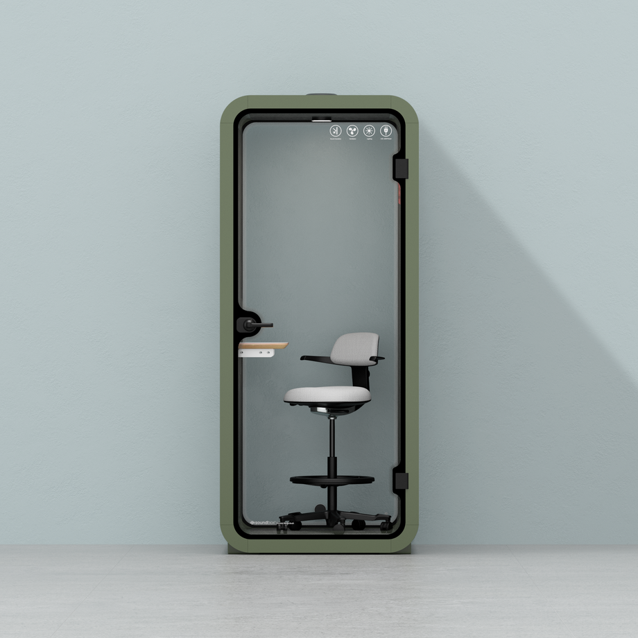 Cápsula Quell DoblarGreen / Dark Grey / With Furniture