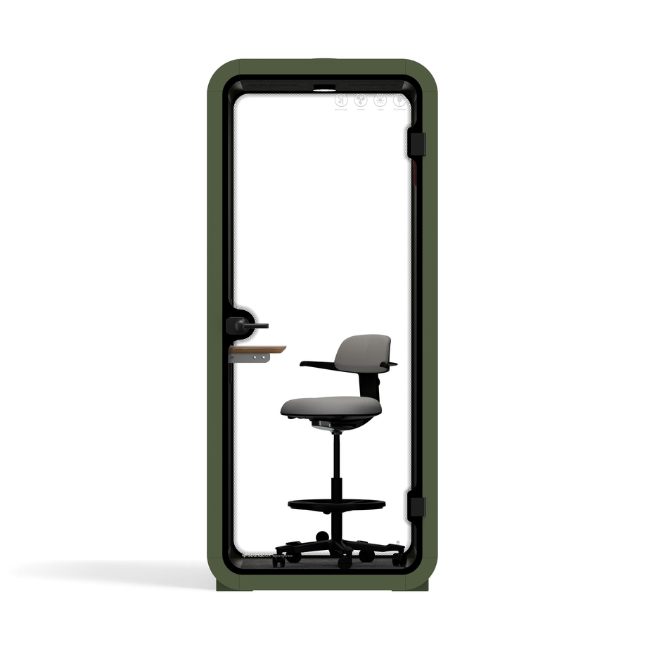 Cápsula Quell DoblarGreen / Dark Grey / With Furniture