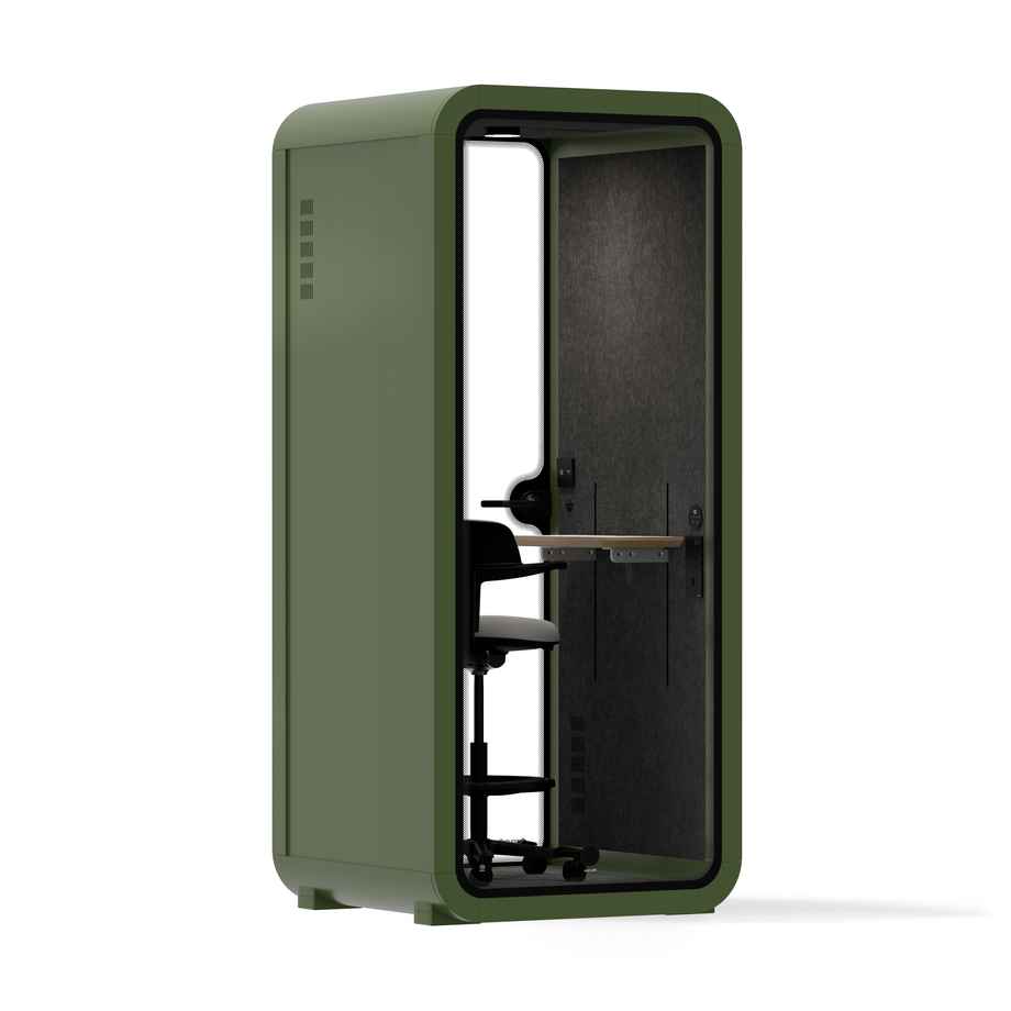 Cápsula Quell DoblarGreen / Dark Grey / With Furniture