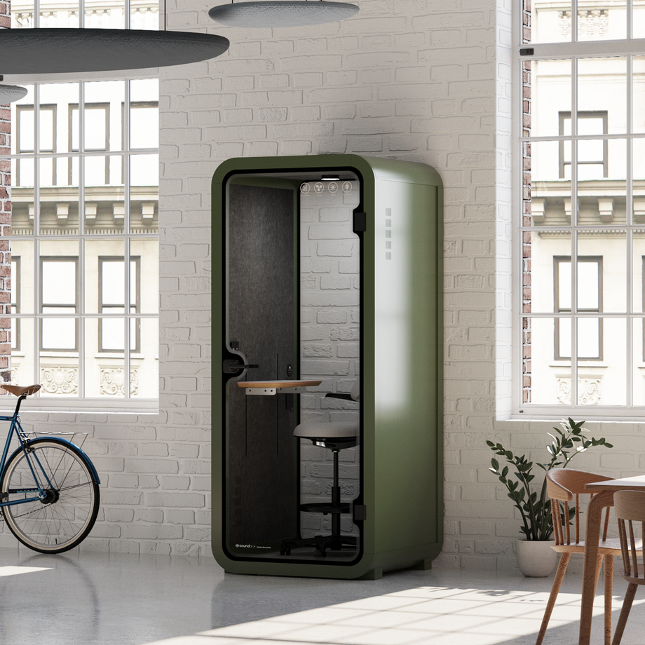 Cápsula Quell DoblarGreen / Dark Grey / With Furniture