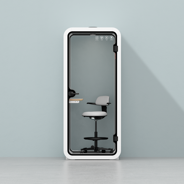 Cápsula Quell DoblarWhite / Dark Grey / With Furniture