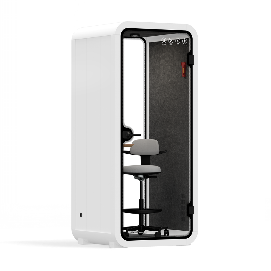 Cápsula Quell DoblarWhite / Dark Grey / With Furniture
