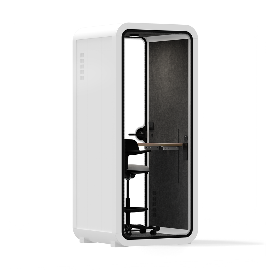 Cápsula Quell DoblarWhite / Dark Grey / With Furniture