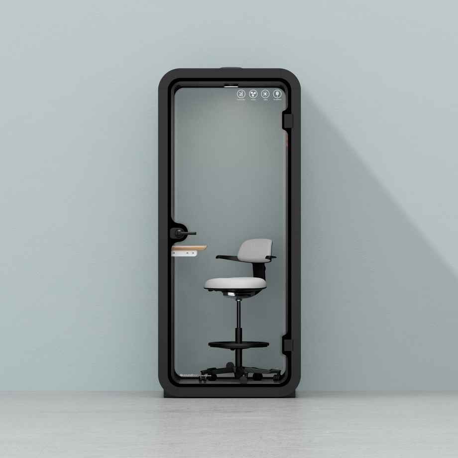 Cápsula Quell DoblarWooden / Dark Grey / With Furniture