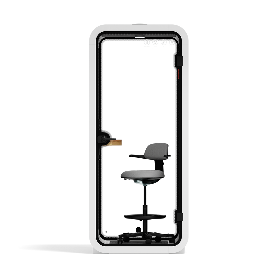 Office Pod Quell Akustik White / With Furniture / Dark Grey