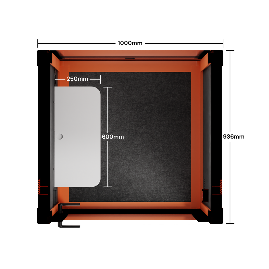 Quell - Flex - colega de trabalho - soloOrange / Dark Grey / No Furniture