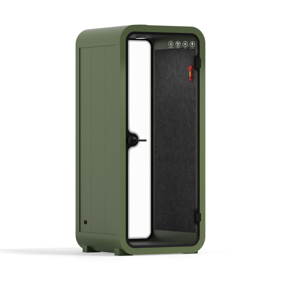 Office Pod Quell Akustik Green / No Furniture / Dark Grey