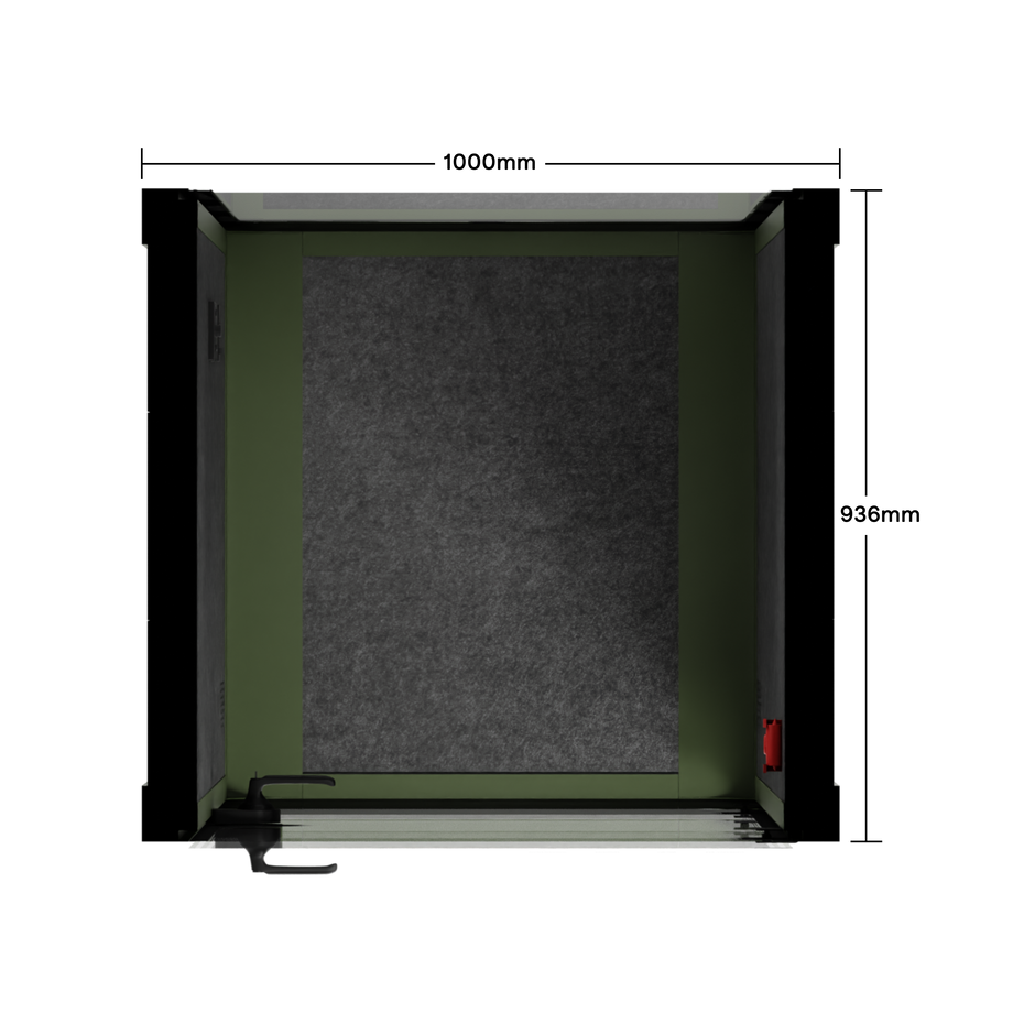 Office Pod Quell Akustik Green / No Furniture / Dark Grey