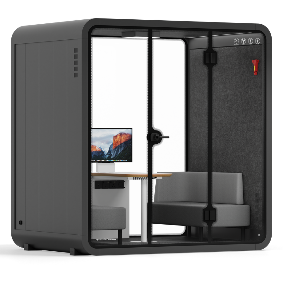 Office Pod Quell - 4 personCharcoal / Dark Grey / Delux
