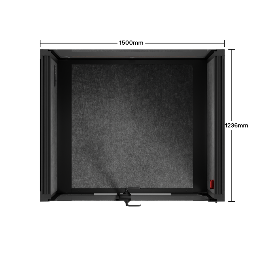 Cabina telefónica de la oficina Quell - 2 personasCharcoal / Dark Gray / No Furniture
