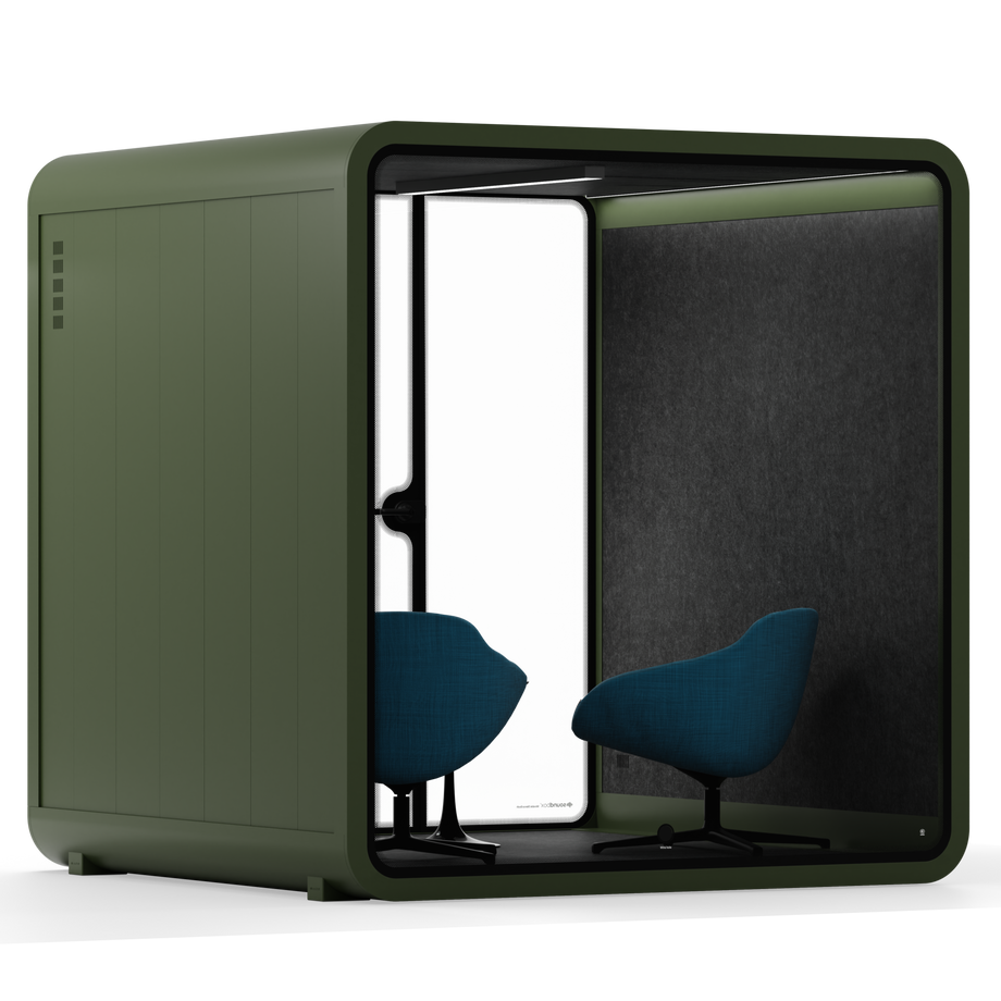 Meeting Booth Quell - 6 PersonDark Green / Dark Grey / Furniture Set 2