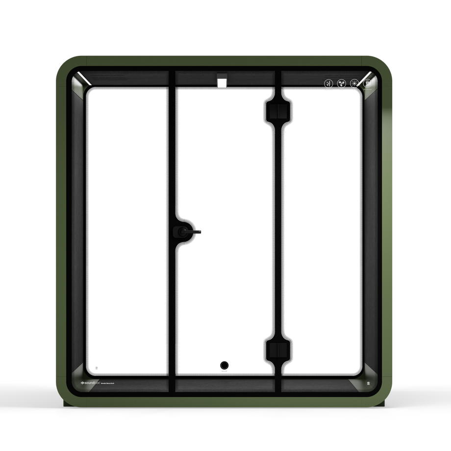 Meeting Booth Quell - 6 PersonDark Green / Dark Grey / No Furniture