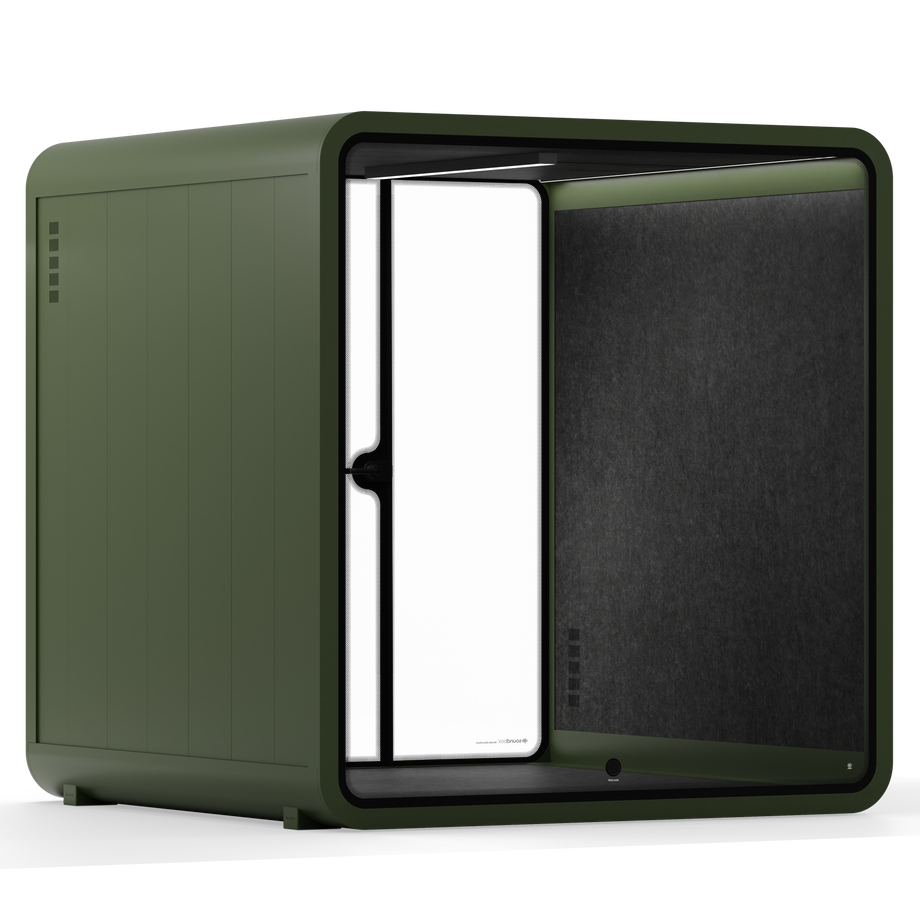 Meeting Booth Quell - 6 PersonDark Green / Dark Grey / No Furniture