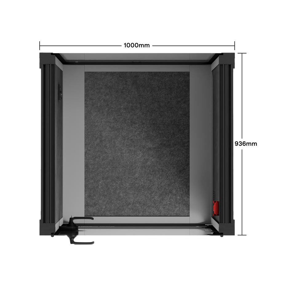 Office Pod Quell Akustik Light Grey / No Furniture / Dark Grey