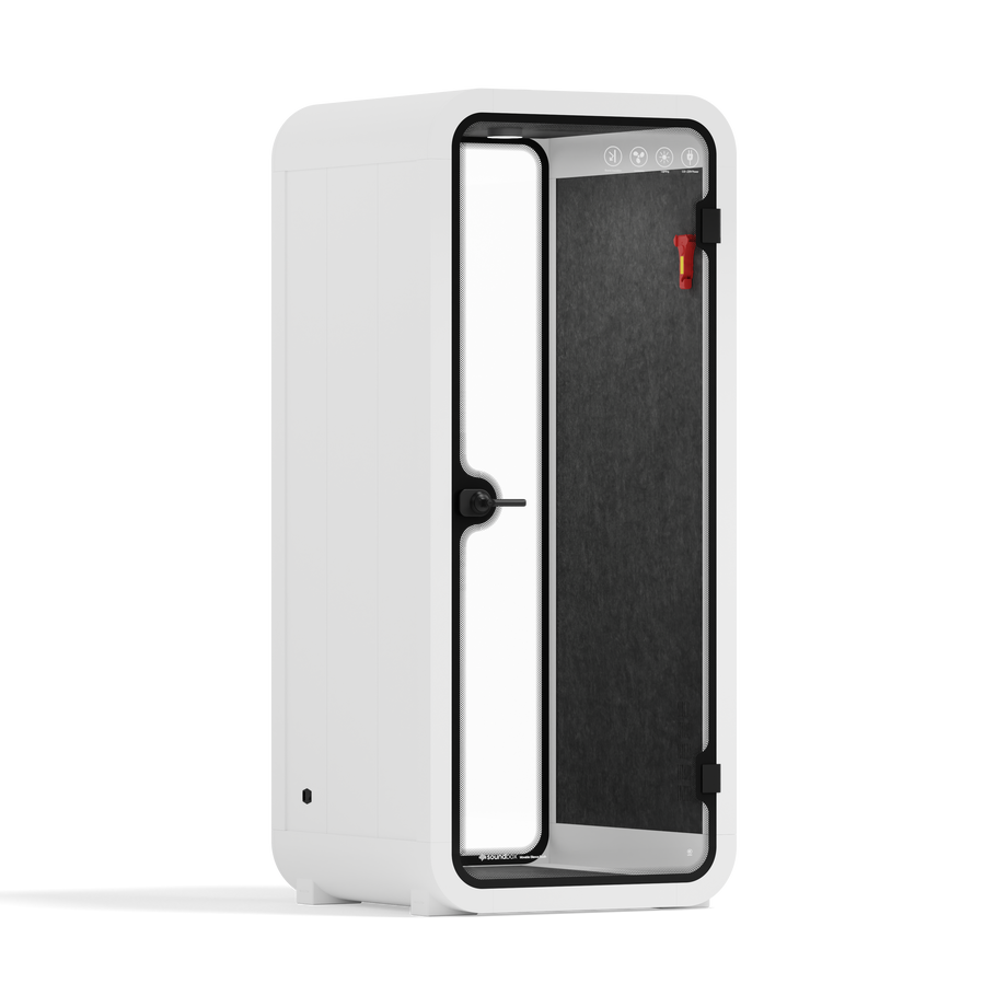 Office Pod Quell Akustik White / No Furniture / Dark Grey