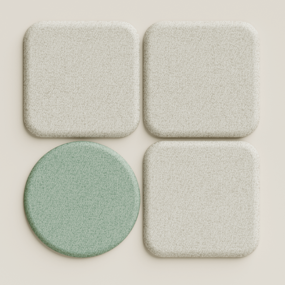 Acoustic Wall PanelTeal / Round / 90cm by 90cm
