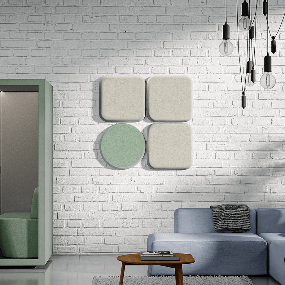 Acoustic Wall PanelTeal / Round / 90cm by 90cm