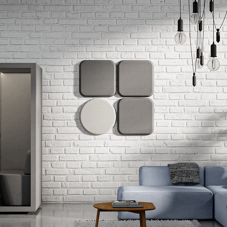Acoustic Wall PanelDark Grey / Round / 90cm by 90cm