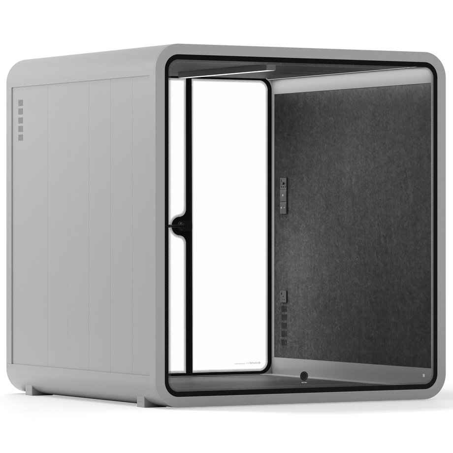 Meeting Booth Quell - 6 PersonLight Grey / Dark Grey / No Furniture