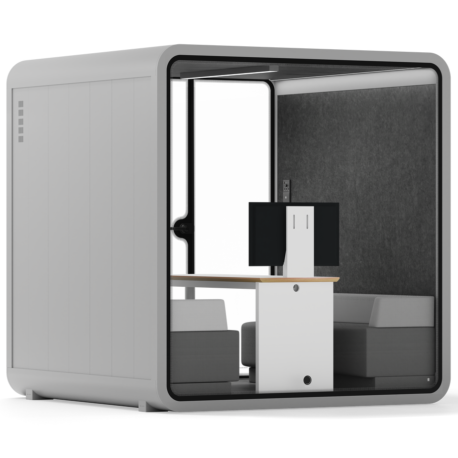 Meeting Booth Quell - 6 PersonLight Grey / Dark Grey / Furniture Set 1