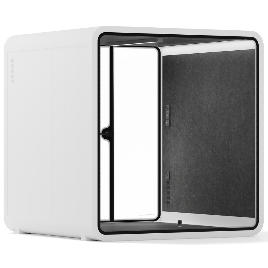 Meeting Booth Quell - 6 PersonWhite / Dark Grey / No Furniture