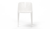 Emi Stackable Office Seating in white on a white background, featuring a PP and 25% fibreglass moulded frame; a modern, durable, and space-efficient stackable office chair designed for ergonomic workplace, training room, and collaborative seating.