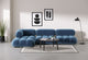 Bellini Sectional - Aegean Blue Velvet - Image 9