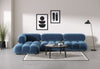 Bellini Sectional - Aegean Blue Velvet - Image 9
