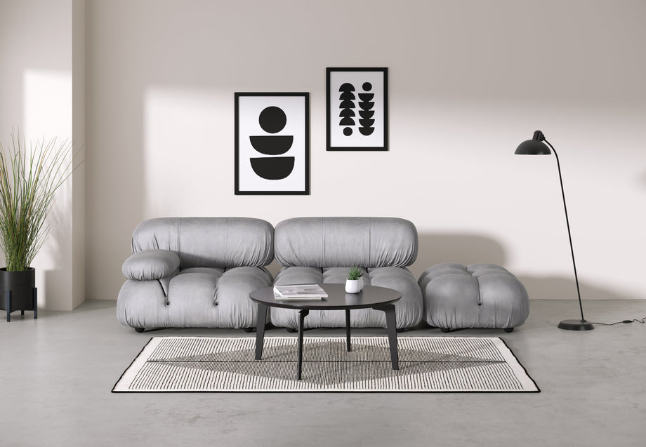 Sofá BelliniLight Gray Velvet