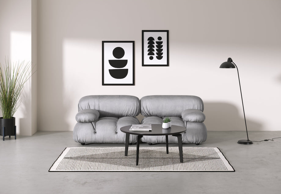 Sofá BelliniLight Gray Velvet