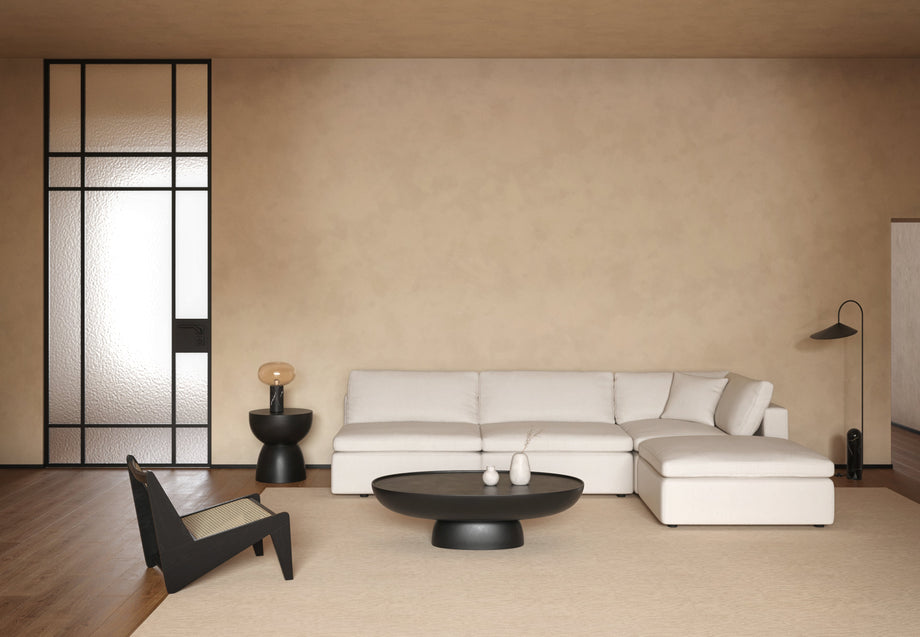 AuraAura - Aura Side Table, Black Concrete