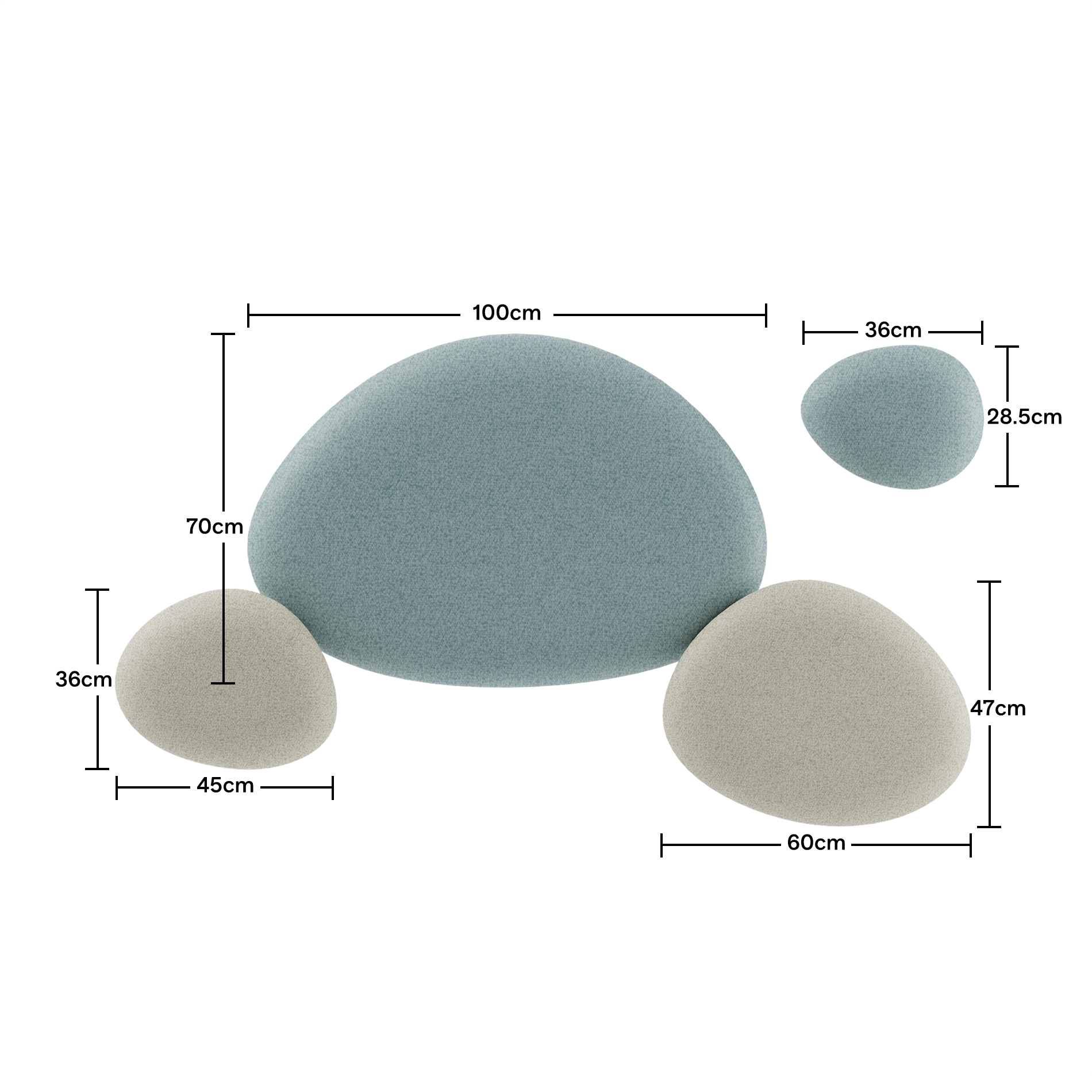 Acoustic Wall PanelTeal / Beige