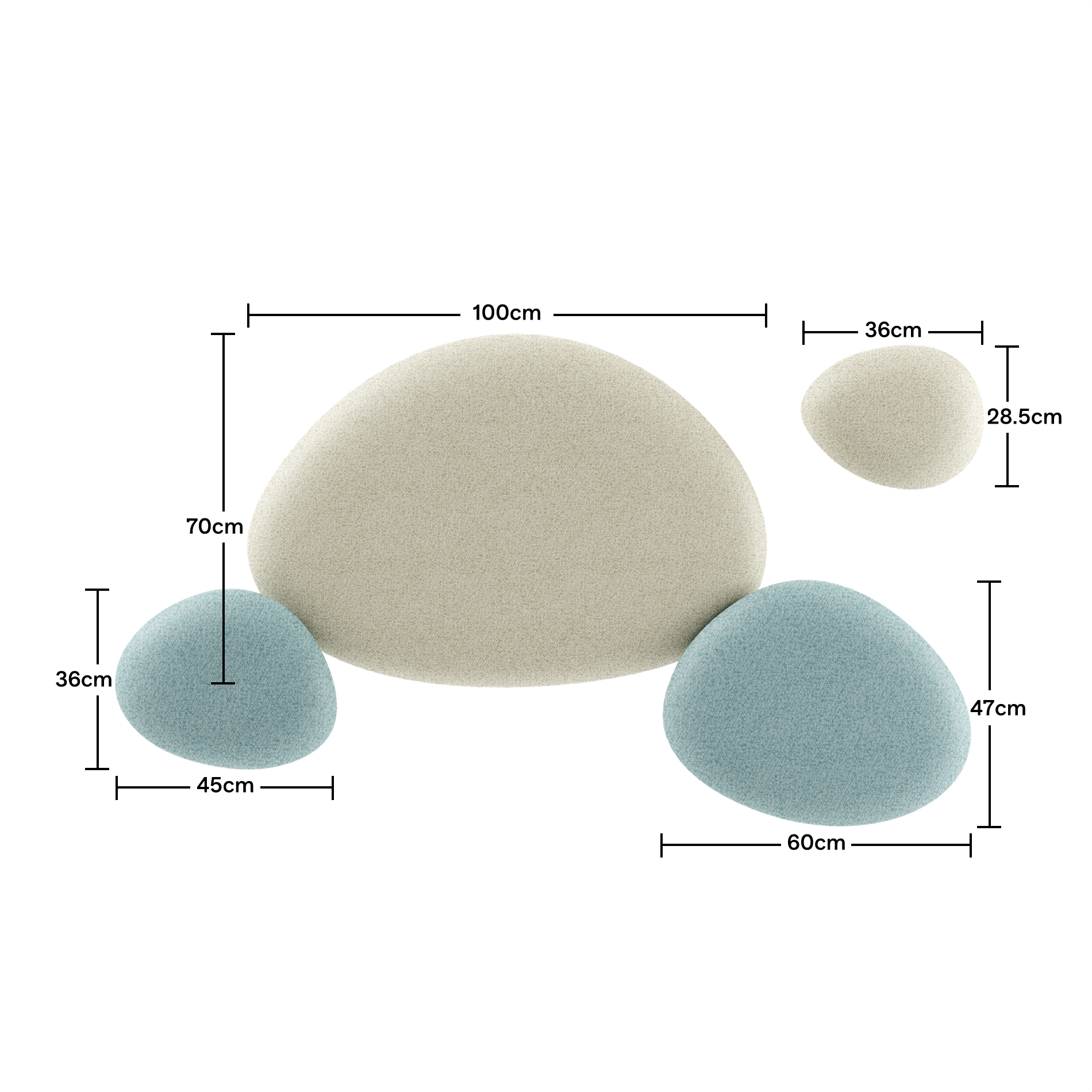 Acoustic Wall PanelBeige / Teal