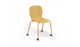 Aarhus Wheelie Chair by Quell Design — contemporary office chair with moulded polypropylene shell in a ginger finish, mounted on a set of smooth-glide swivel castors and a black powder-coated steel base. Ideal for dynamic work environments, home offices or collaborative spaces offering mobility, ergonomic comfort and Scandinavian minimalist style.