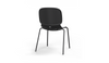 Aarhus Bistro Chair by Quell Design – a modern Scandinavian-style chair in black with a smooth moulded polypropylene seat and curved ergonomic backrest. Supported by slender black powder-coated steel legs, this minimalist and durable chair is perfect for collaborative office spaces, cafés, and contemporary dining areas, offering both comfort and timeless design.