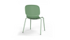 Aarhus Bistro Chair by Quell Design – a modern Scandinavian-style chair in morandi green with a smooth moulded polypropylene seat and curved ergonomic backrest. Supported by slender black powder-coated steel legs, this minimalist and durable chair is perfect for collaborative office spaces, cafés, and contemporary dining areas, offering both comfort and timeless design.