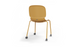 Aarhus Wheelie Chair by Quell Design — contemporary office chair with moulded polypropylene shell in a ginger finish, mounted on a set of smooth-glide swivel castors and a black powder-coated steel base. Ideal for dynamic work environments, home offices or collaborative spaces offering mobility, ergonomic comfort and Scandinavian minimalist style.