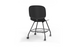 Aarhus Eiffel Chair V2 by Quell Design — a task/education chair in classic black with a contoured moulded polypropylene seat, smooth-rolling four-wheel base and metal mesh storage under seat. Designed for classrooms or offices, it offers ergonomic support, mobility and organised practicality for learning and working environments.