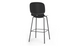 Aarhus counter stool reverse angled view product shot on white background, modern seating for contemporary areas, offices, and workspaces, white colour.