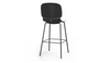 Aarhus counter stool reverse angled view product shot on white background, modern seating for contemporary areas, offices, and workspaces, white colour.