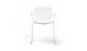 Aarhus Bistro Carver Stackable Chair by Quell Design – sculptural modern chair in white moulded polypropylene shell with integrated armrests and sleek electrostatic powder-coated steel frame. The ergonomic, contoured seat offers comfort while its stackable design makes it perfect for dynamic office, café or communal spaces.