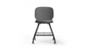 Aarhus Eiffel Chair V2 by Quell Design — a task/education chair in classic black with a contoured moulded polypropylene seat, smooth-rolling four-wheel base and metal mesh storage under seat. Designed for classrooms or offices, it offers ergonomic support, mobility and organised practicality for learning and working environments.