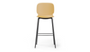 Aarhus counter stool front view product shot on white background, modern seating for contemporary areas, offices, and workspaces, ginger colour.